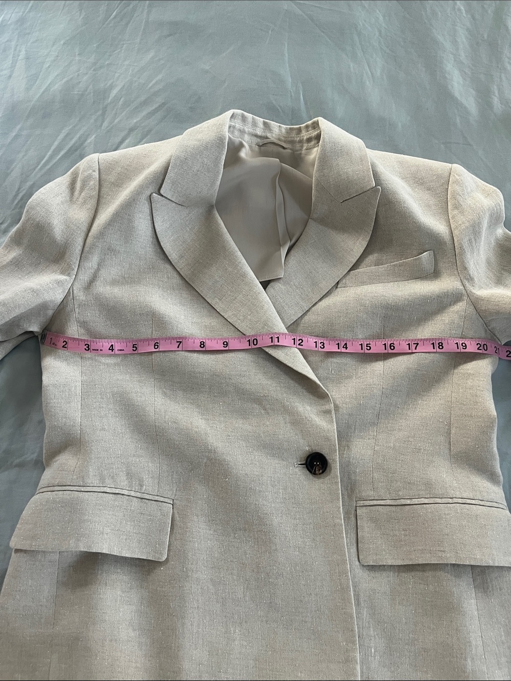 Brunello Cucinelli Double-Breasted Metallic Linen-Blend Blazer - Picture 14 of 17